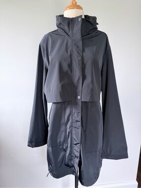 Obermeyer Black Hooded Trench Coat